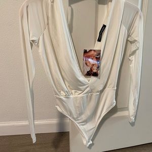 Naked Wardrobe plunging bodysuit